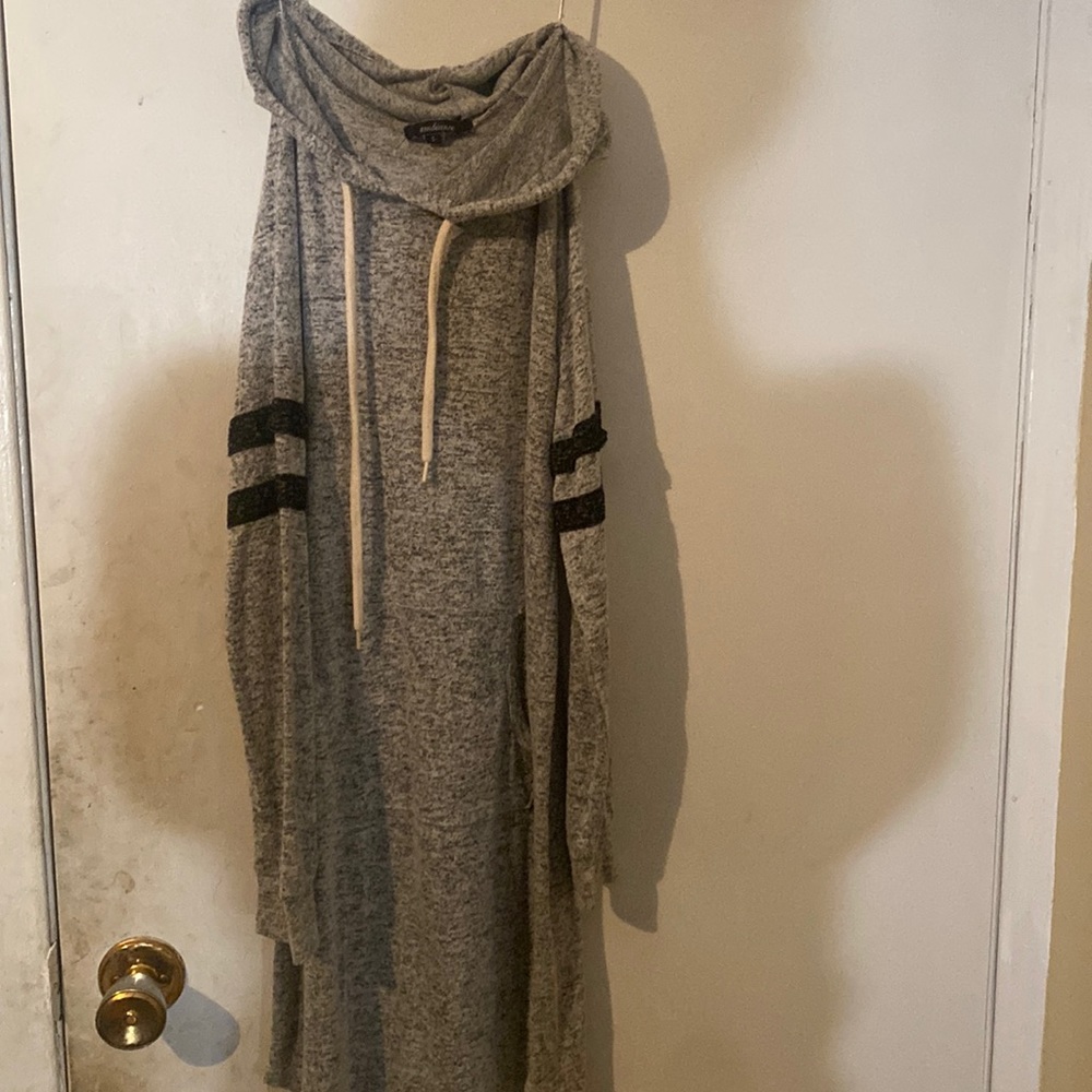T-shirt dress with hoodie